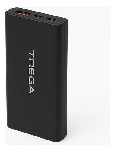 Power Bank Treqa De 10000 Mah Con Carga Rápida Y Usb-c Para Celulares Negro