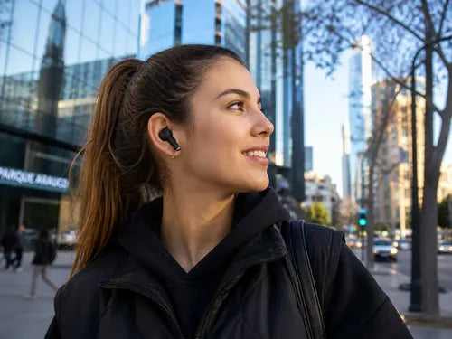 Audífonos Bluetooth 5.3 Ht09 Alta Fidelidad Con Estuche Negro