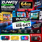 Tarjeta De Memoria Microsd Zuway 64gb Clase 10 U3 A1 Alta Velocidad 100mb/s Premium Compatible Con Nintendo Swicht 1, Video 8k, Celulares, Tablets, Cámaras De Seguridad Y Deportivas, Uso Profesional