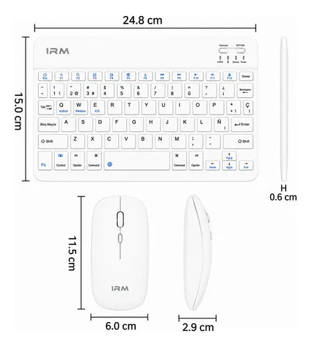 Mini Teclado Y Mouse Irm Inalámbrico Qwerty Español Mk-110