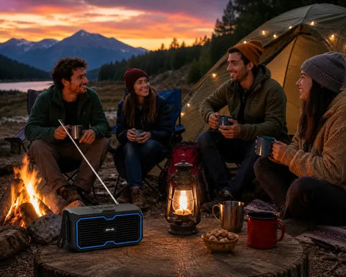 Parlante Portátil Solar 5w Radio Fm Linterna Led Recargable