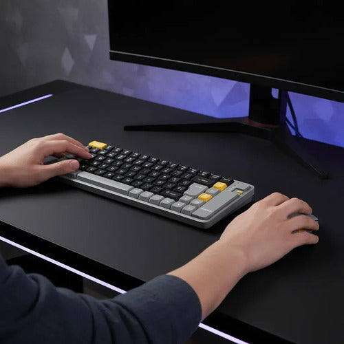 Kit Teclado Y Mouse Inalámbricos Diegmark Gamer Recargables Para Pc, Tablet Y Smart Tv Gris Oscuro Gris