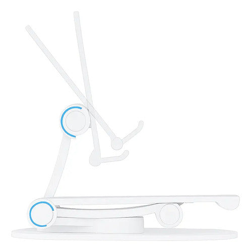 Soporte Celular Plegable Irm-09165 Ajustable Metálico Blanco Antideslizante