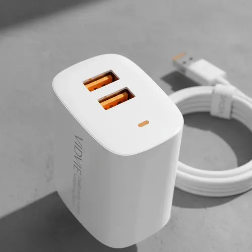 Cargador Carga Rápida 2.4a Compatible Con iPhone 8 Al 14 Blanco