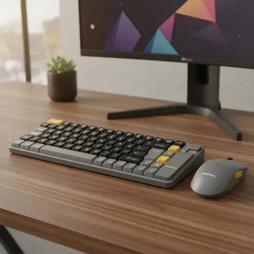 Kit Teclado Y Mouse Inalámbricos Diegmark Gamer Recargables Para Pc, Tablet Y Smart Tv Gris Oscuro Gris
