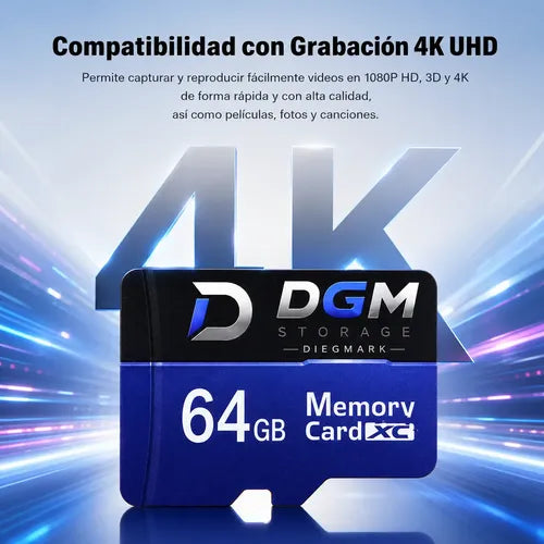 Tarjeta De Memoria Micro Sdxc 64gb Clase 10 Uhs-i U3 V30 4k