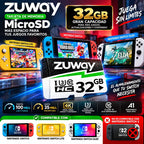 Tarjeta De Memoria Microsd Zuway 32gb Clase 10 U3 A1 Alta Velocidad 100mb/s Premium Compatible Con Nintendo Swicht 1, Video 8k, Celulares, Tablets, Cámaras De Seguridad Y Deportivas, Uso Profesional
