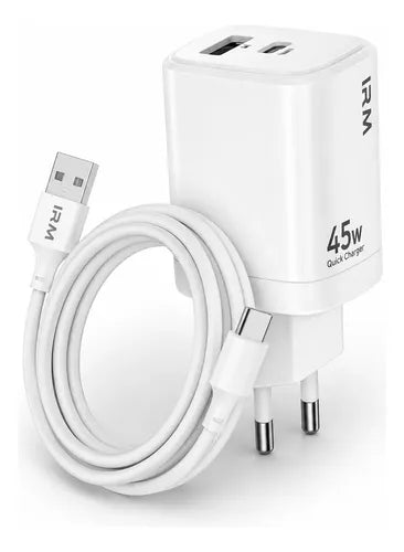 Cargador 45w Compatible Con Samsung S22, S23, S24 S25 Series Blanco