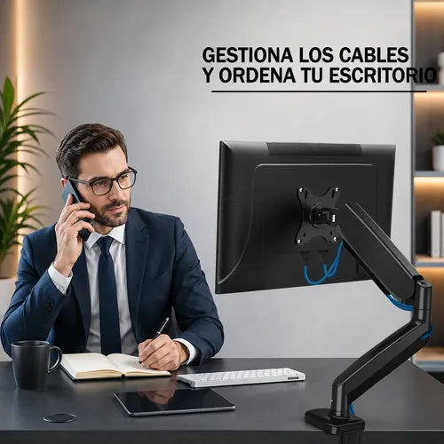 Soporte Monitor Articulado 17 A 32 Pulgadas Vesa Ajustable Negro