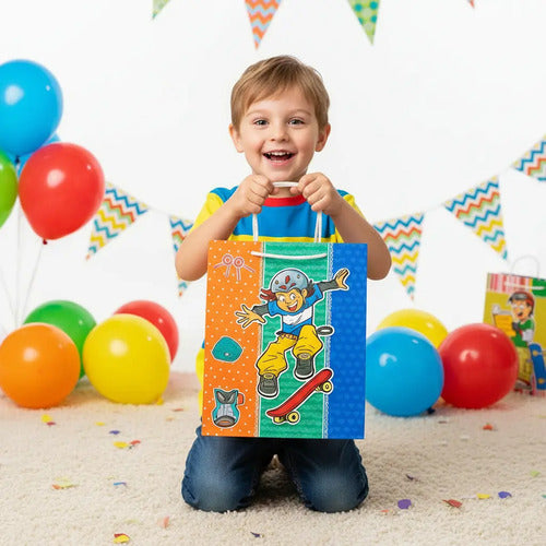 Bolsas De Regalo Infantil Niño Pack 12 Diseños Animados Multicolores Diseño Variado