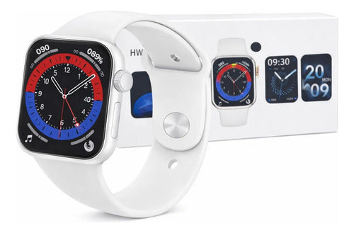 Smartwatch Hw22-pro Deportivo Pantalla Hd Llamadas Bluetooth Blanco Look Deportivo