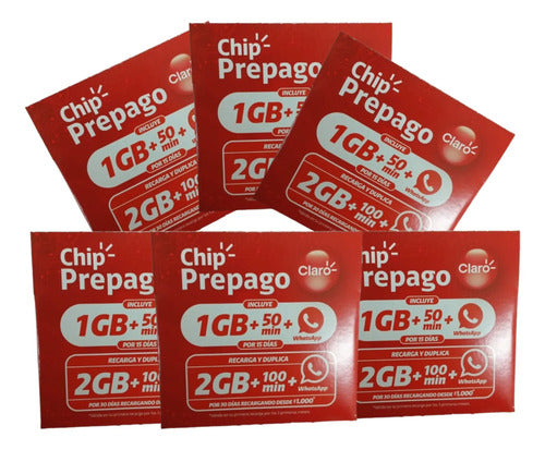 Pack Surtido 120 Chips Sim Prepago Entel Claro Wom Movistar 3 En 1