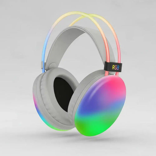 Audífonos Inalámbricos Rgb Pg580 Con Micrófono Y Luces Led