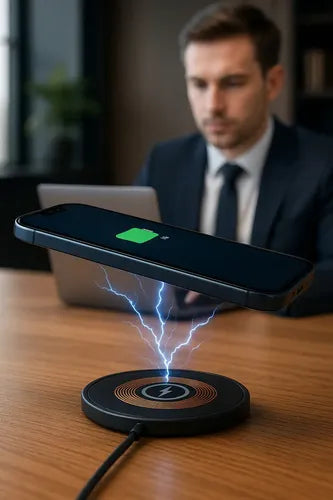 Cargador Magnético Inalámbrico Diegmark Z9 De Carga Rápida Para iPhone Y Android Negro