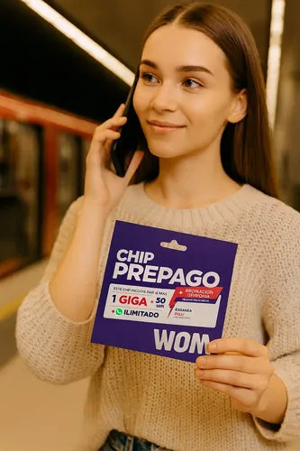Chip Wom Prepago Pack 50 Unidades Sim Prepago 3 En 1