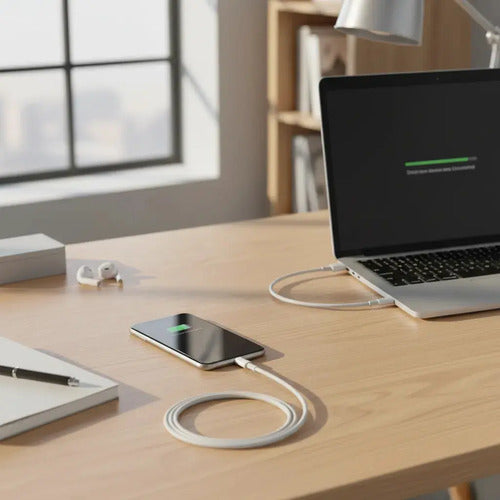Cable Usb 3.0 De 1 Metro Blanco De Alta Velocidad Compatible Con iPhone, iPad Y iPod  Carga Rápida Y Transferencia De Datos Estable Para Dispositivos Compatible iPhone