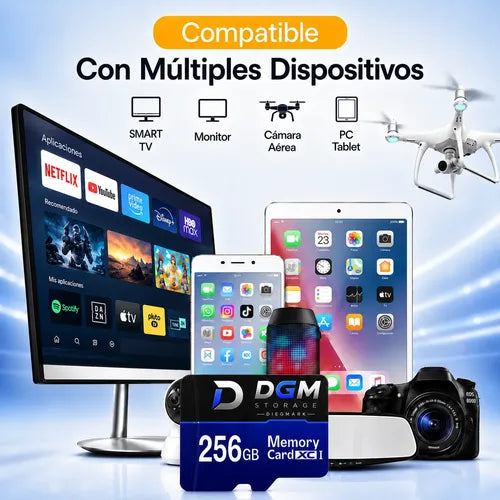 Tarjeta De Memoria Micro Sdxc 256gb Clase 10 Uhs-i U3 V30 4k