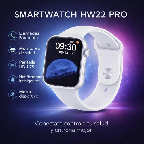 Smartwatch Infantil Hw22 Pro Blanco Con Pantalla De 1.75  Para Llamadas Y Salud Hebilla