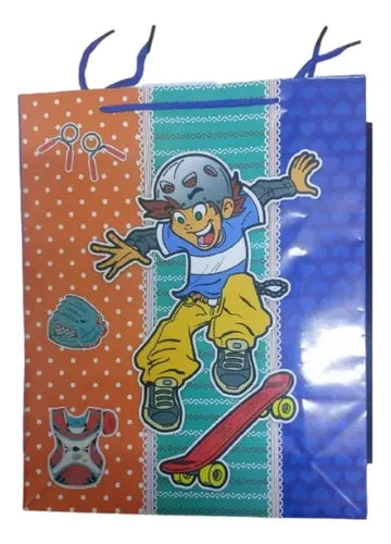 Bolsas De Regalo Infantil Niño Pack 12 Diseños Animados Multicolores Diseño Variado