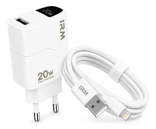 Cargador Rápido 20w Compatible Con iPhone Series 8 Al 14 Blanco