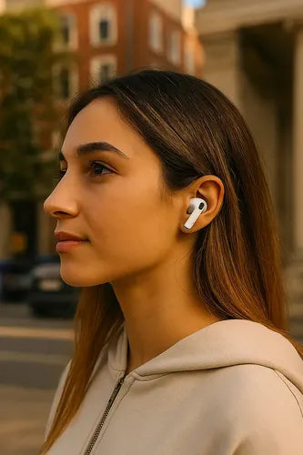 Audífonos In-ear Inalámbricos Diegmark A11 Pro Tws Con Micrófono Y Estuche Led Blanco