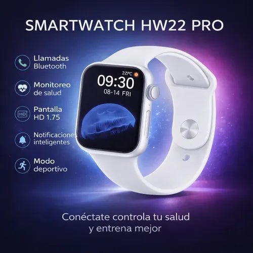 Smartwatch Hw22-pro Deportivo Pantalla Hd Llamadas Bluetooth Blanco Look Deportivo