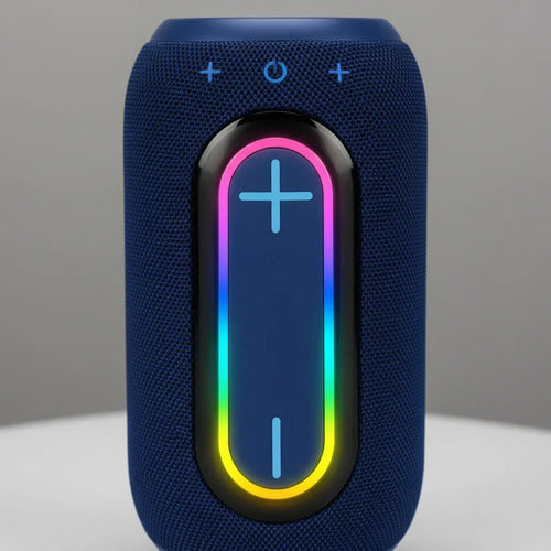 Parlante Inalámbrico Recargable Bs-27 Luz Rgb Sonido Potente Azul
