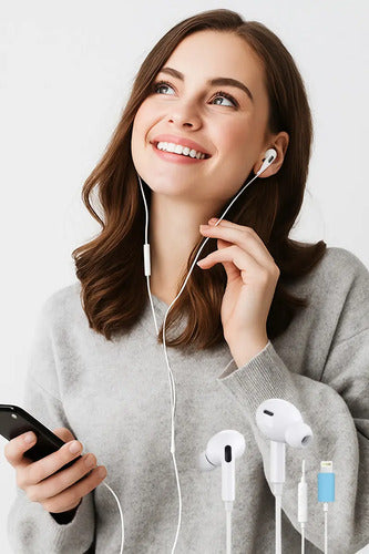 Audífonos In-ear Diegmark S2-e Con Micrófono Y Conector Compatible Para iPhone Y iPad Blanco