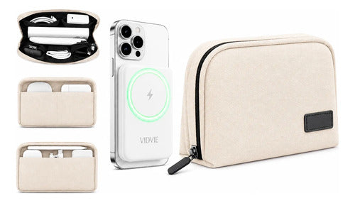 Kit Powerbank Magnético 10000mah 22.5w + Bolso Organizador