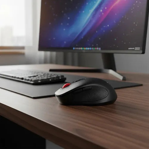 Mouse Inalámbrico 2.4ghz Bluetooth 5.0 1600 Dpi 6 Botones Negro
