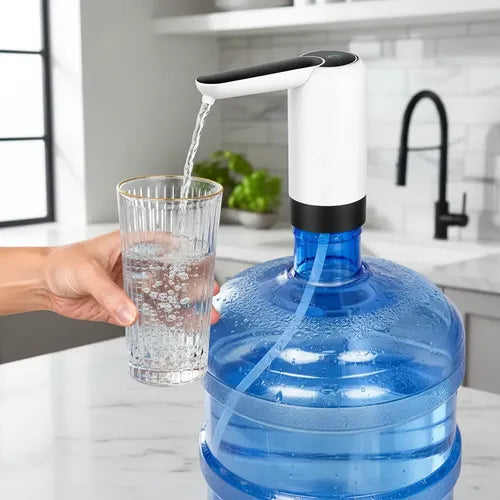 Dispensador De Agua Eléctrico Usb Recargable Portátil 20l Blanco