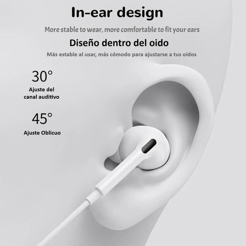 Audífonos In-ear Diegmark S2-e Con Micrófono Y Conector Compatible Para iPhone Y iPad Blanco
