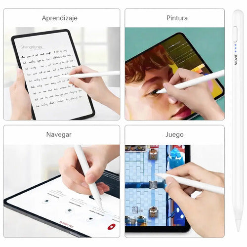 Lápiz Capacitivo Universal Vidvie Ap06 Compatible Con iPad, iPhone Y Android Con 2 Puntas De Repuesto
