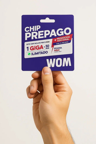 Chip Wom Prepago Pack 50 Unidades Sim Prepago 3 En 1
