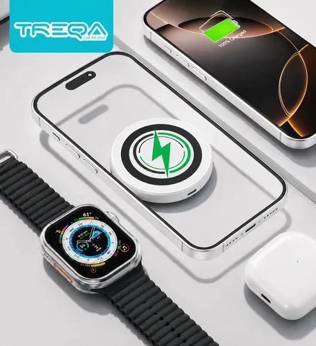 Cargador Magnético Inalámbrico 15w Compatible Con iPhone Blanco