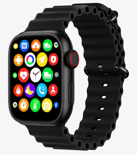 Smartwatch Diegmark W.9 Ultra Con Llamadas Bluetooth Y Monitoreo De Salud Para iPhone Y Android Negro Hebilla