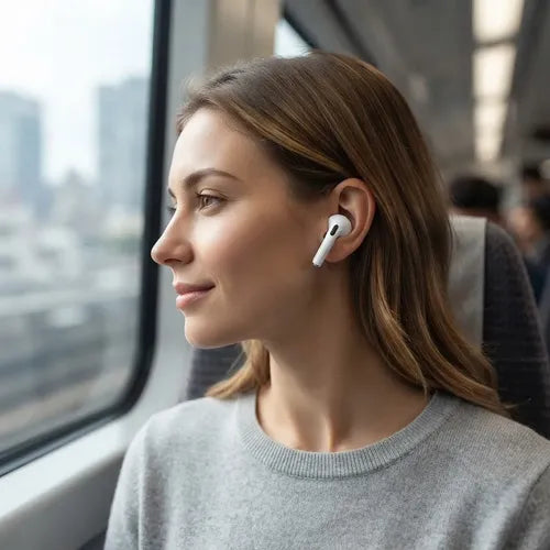 Audífonos Earbuds Para iPhone Y Androide Estuche De Carga Blanco