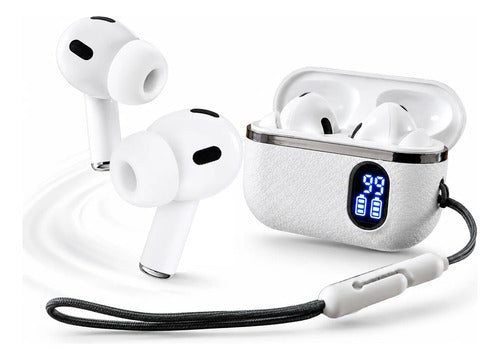 Audífonos Bluetooth Ht-08 Pantalla Digital Alta Fidelidad Blanco