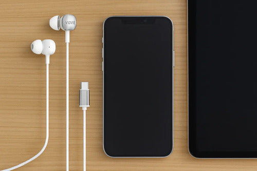 Audífonos In-ear Diegmark Tipo C Para Xiaomi Y Redmi Con Micrófono Y Sonido Hd Blanco