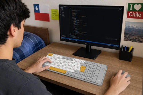 Kit Teclado Y Mouse Gamer Inalámbricos Diegmark Recargables Para Pc, Notebook Y Smart Tv Gris