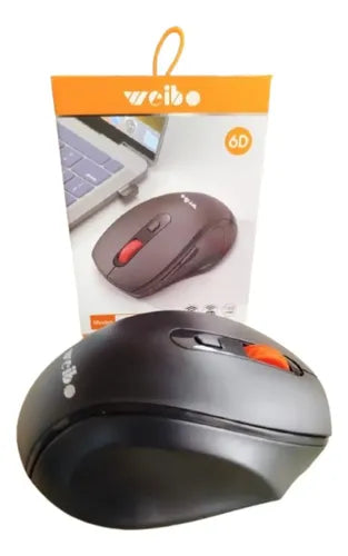 Mouse Inalámbrico Weibo W01 De 1600 Dpi Para Pc Y Notebook Negro
