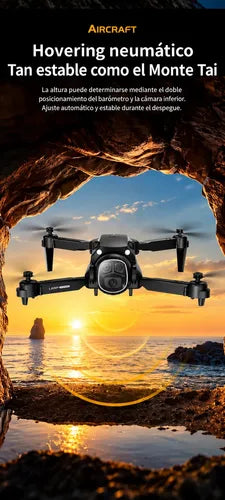 Drone Plegable Wifi Con Cámara Hd Control Remoto Giro 360° Gris