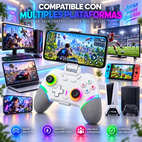 Control Joystick Gamer X9 Inalámbrico Rgb Multiplataforma