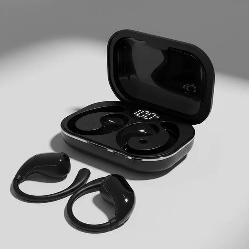 Audífonos Deportivos Bluetooth 5.3 Micrófono Control Táctil Negro