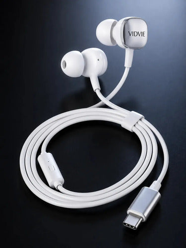 Audífonos In-ear Para Samsung Galaxy Con Conexión Tipo C Y Micrófono Blanco