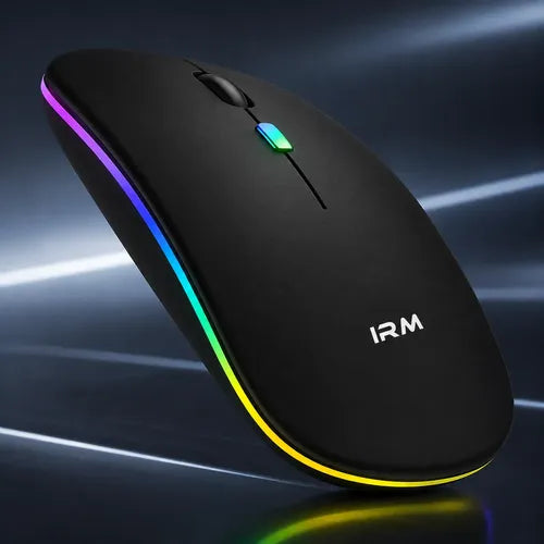 Mouse Inalámbrico Recargable Bluetooth 5.0 2.4 Ghz 1600 Dpi Negro