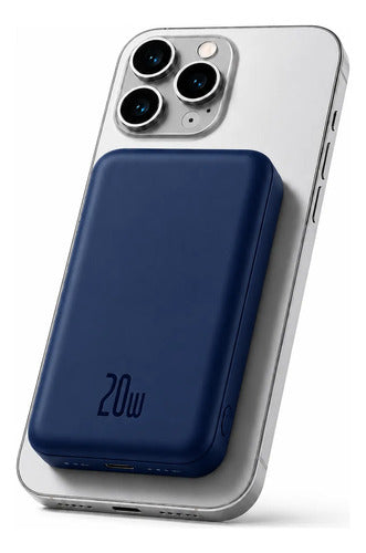Powerbank Magnético Carga Rápida Para iPhone Y Android Azul
