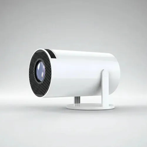 Proyector Portátil Full Hd 1080p Con Wi-fi, Giratorio 180° Para Teléfono Y Tv Stick Blanco