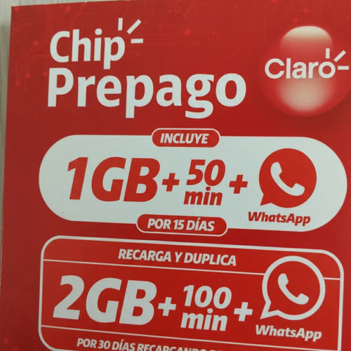 Chips Claro Prepago Pack 100 Unidades Chip Telefonia