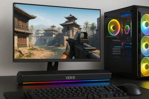 Barra De Sonido Gamer Diegmark Sp-928 Con Rgb Y Bluetooth Para Pc, Smart Tv Y Consolas Negro